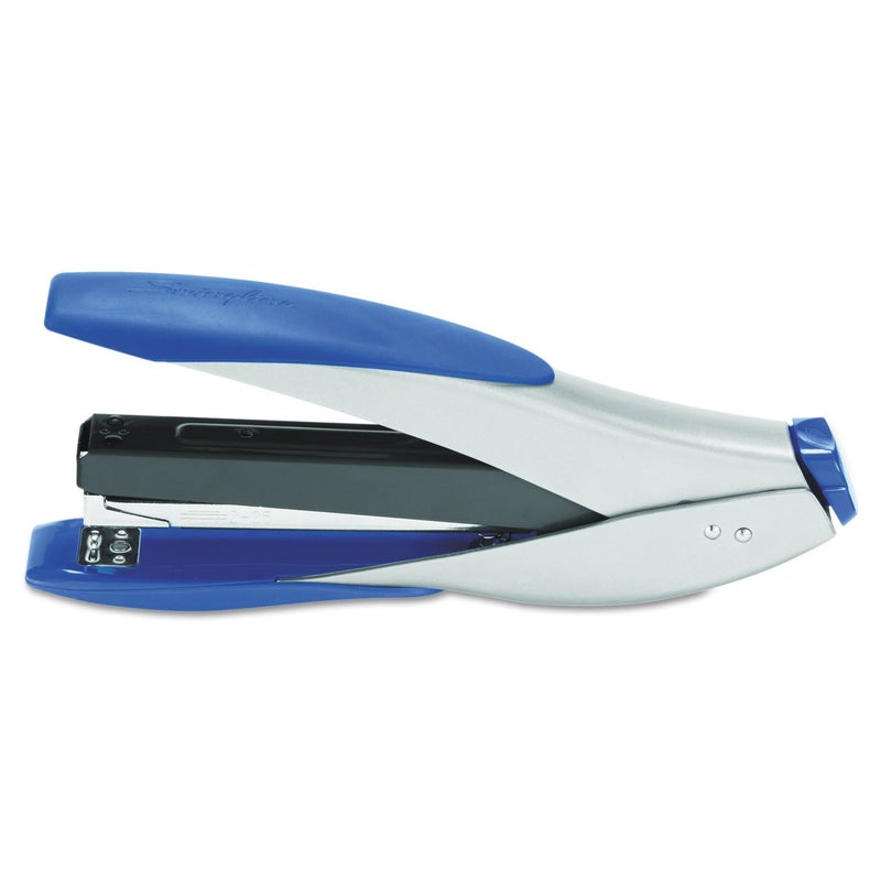 Swingline Stapler, SmartTouch Desktop Stapler, Reduced Effort, 25 Sheets, Full Strip, Silver/Blue (S7066525) - Image 4